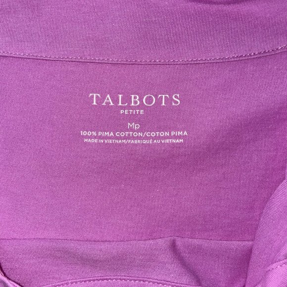 Talbots Purple Shirt with scalloped edge - Picture 2 of 2